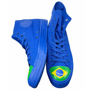 Converse Brazil Flag Olympics Chuck Taylor All Star Sneaker Blue 4 Men (6 Women)